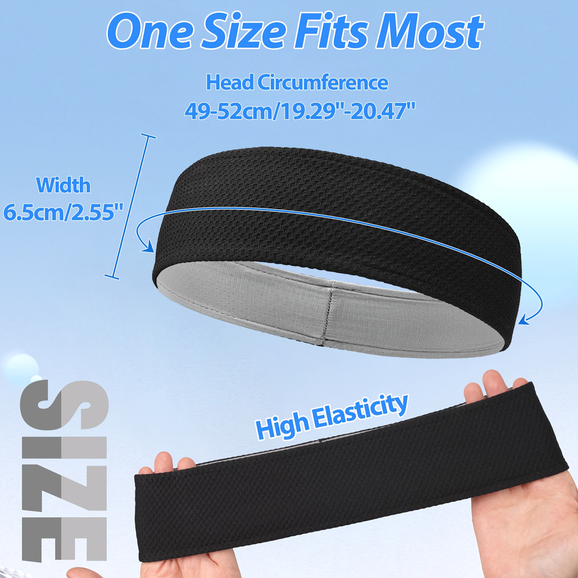4pcs Double Layer Moisture-Wicking Sport Headbands, Breathable Cooling Fabric for Outdoor Cycling, Fitness Running, Basketball Sweat-Proof And Water-Absorbing Headband, Unisex Design