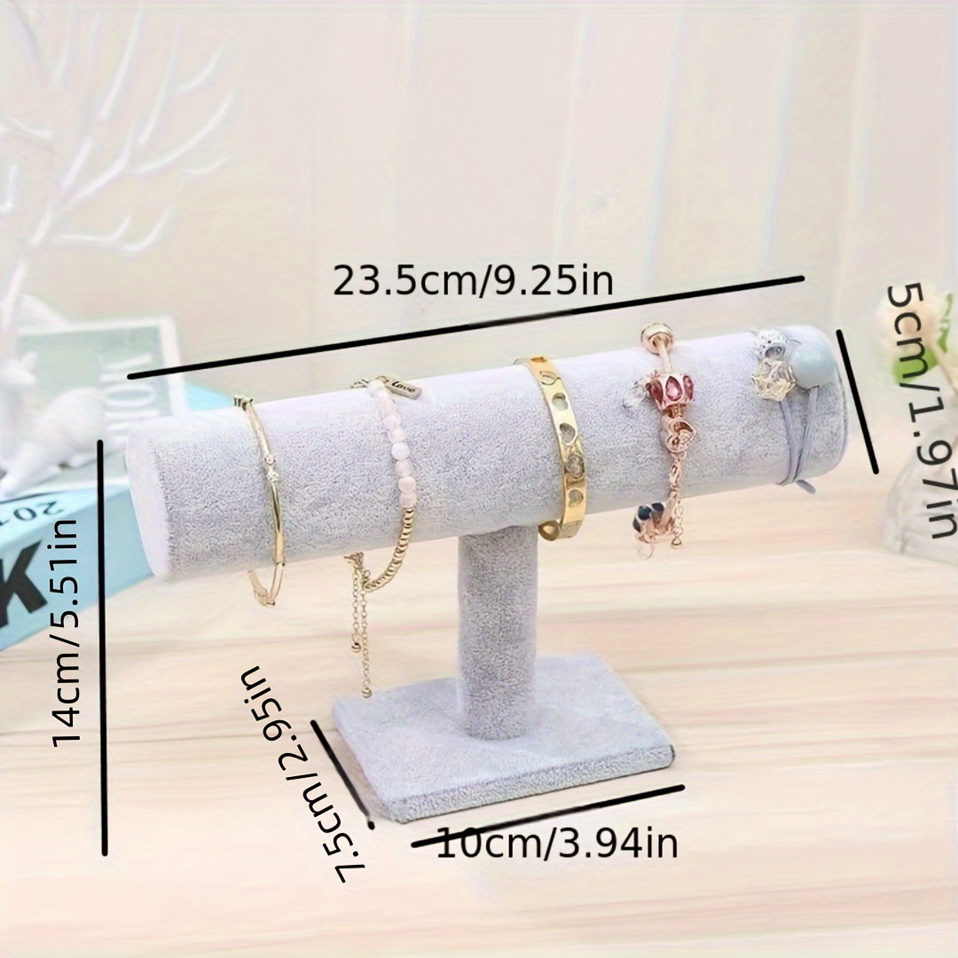 E-shop 1 Exquisiter Armband-Uhrenständer - Modischer Damenkollektion Organizer, Samt Schmuckarmbänder und Uhren Tischdisplay-Aufbewahrungsregal,