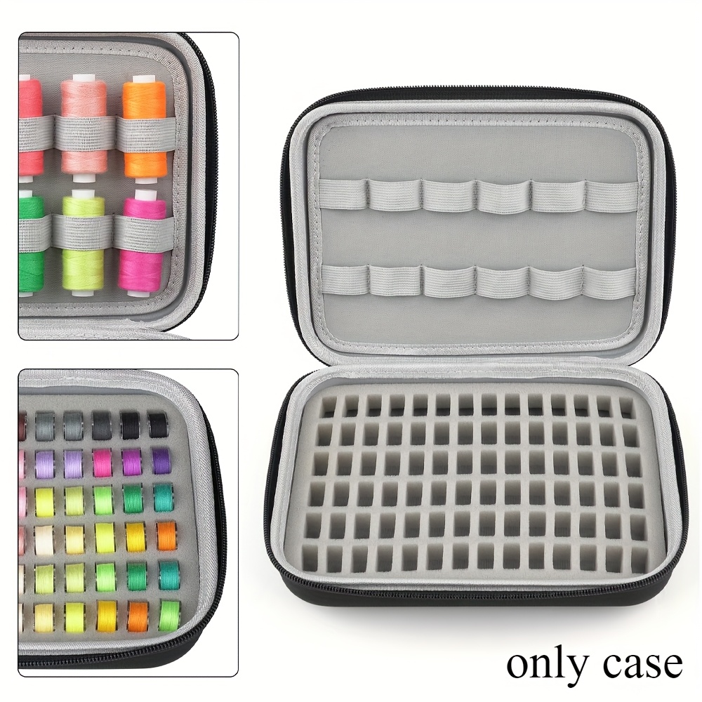 TEMU Bobbin Case Holder - 84pcs Bobbins And 24pcs Sewing Thread Spools Organizer Storage Bag - Spools Box Compatible Brother For Singer