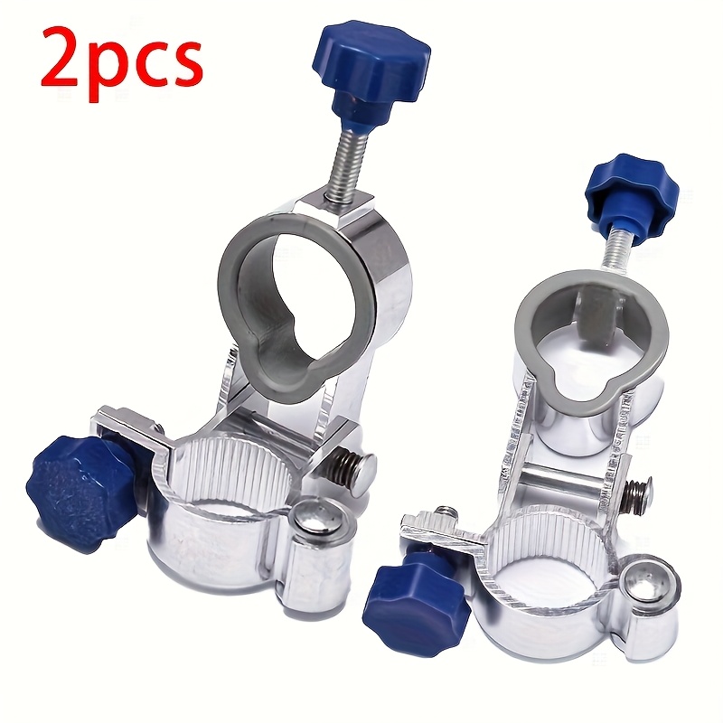 E-shop 2 Stück Hochleistungs-Aluminiumlegierung Angelruten-Klemmverbinder - 180° drehbar & schwenkbar, blaues Angelzubehör für Salz- Süßwasserangeln,