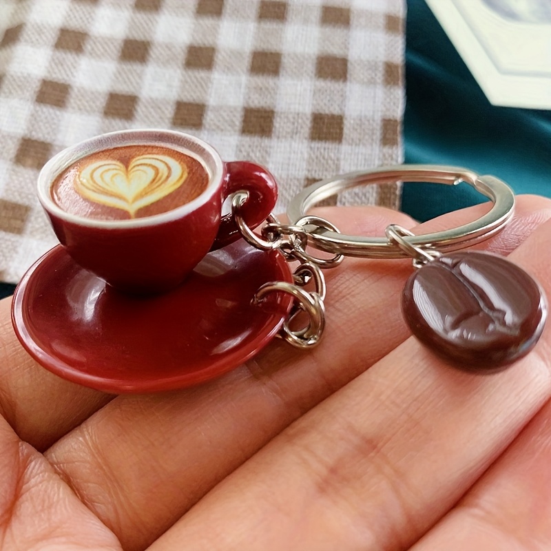 Llavero Con Cuentas De Silicona Para Taza De Café, Para Mujeres Y