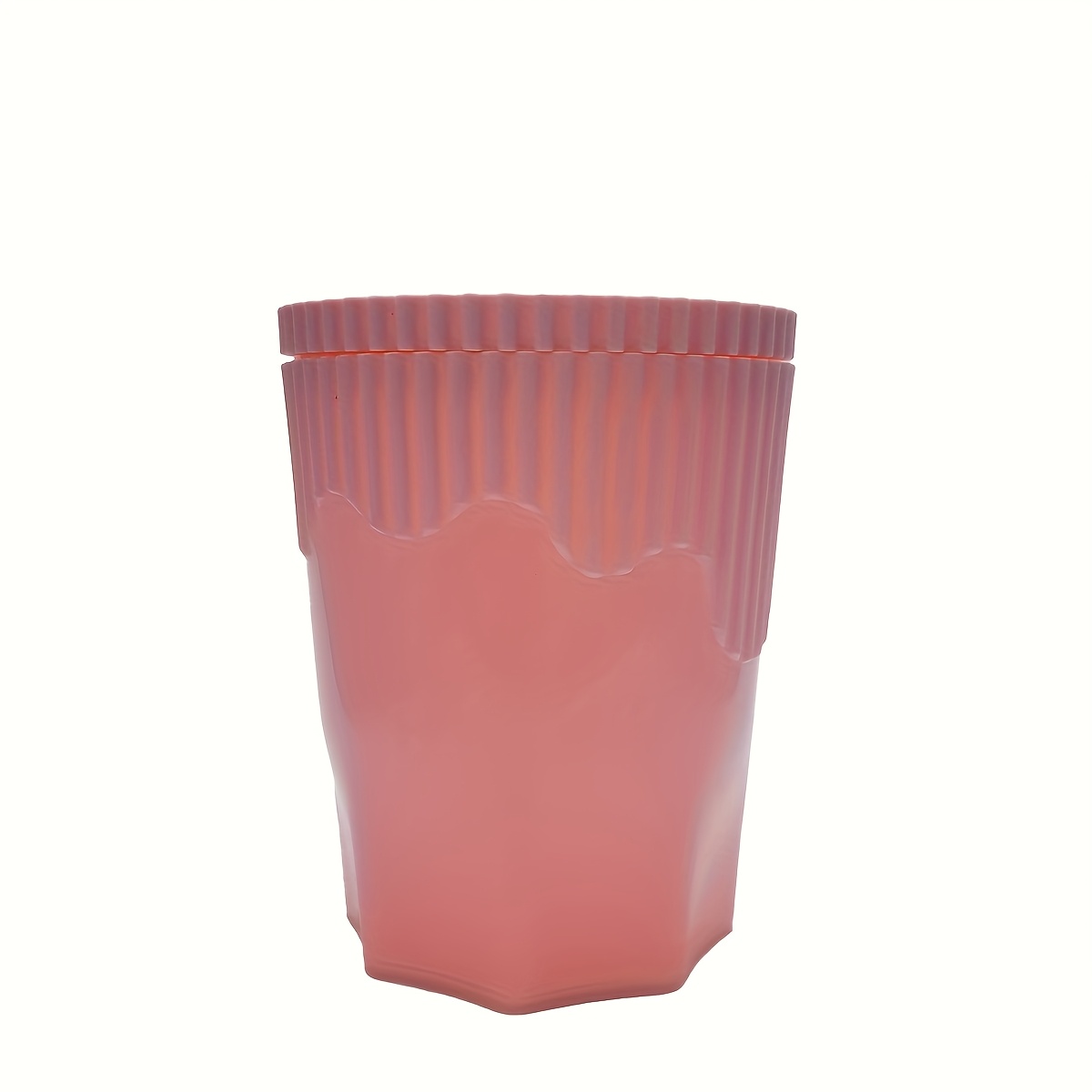 modern   white beige blue   button   lock lidless step trash can   waste bin with locking mechanism durable plastic cylindrical design for home bathroom bedroom   emptying no l Product details 4