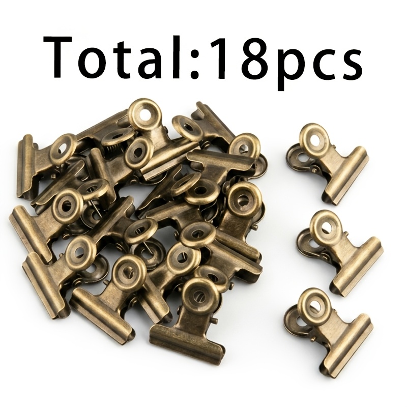 TEMU 18-tlg./36-tlg. Fotoclips in Bronzefarbe, Dokumentenclips, Verschlussklammern, Fotohalter, Rechnungsclips, Schreibwarenclips, Aktenordner,