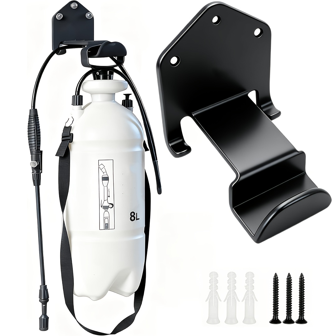 TEMU 1 pièce Support de rangement robuste pour garage - Porte-vaporisateur mural | Convient aux vaporisateurs de 2,5 gallons | Idéal pour du garage,