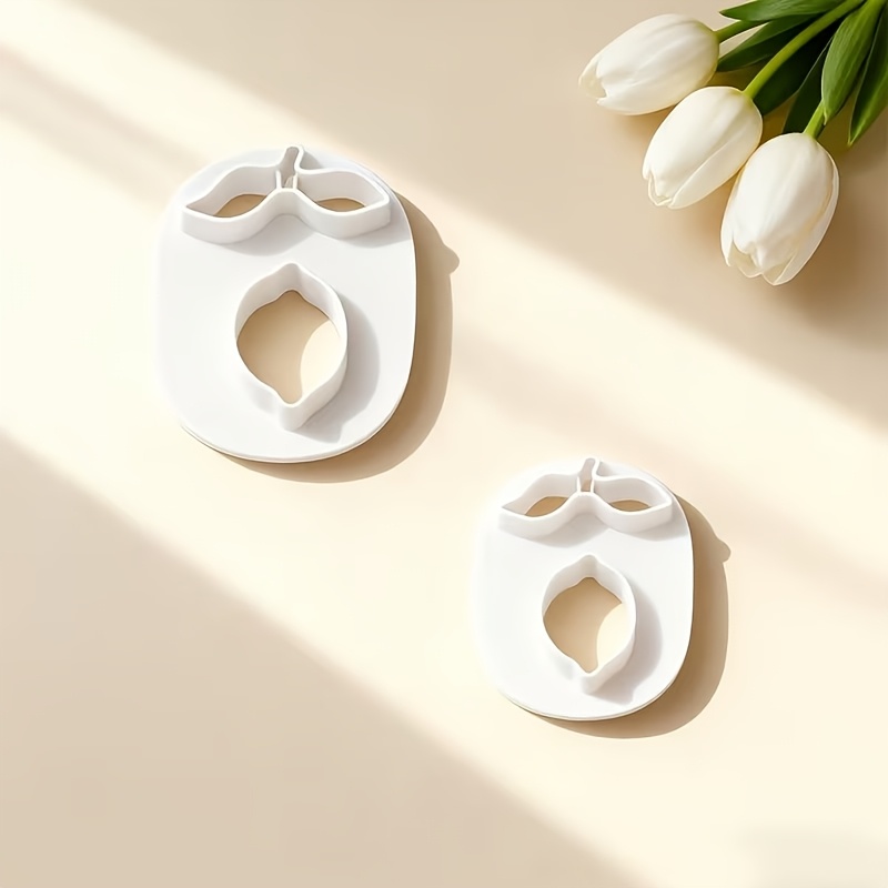 TEMU 2pcs Bohemian Lemon Clay Cutting Molds Suitable For Diy Polymer Clay Earring Molds, Hollow Lemon-shaped Templates With Durable Plastic Precision