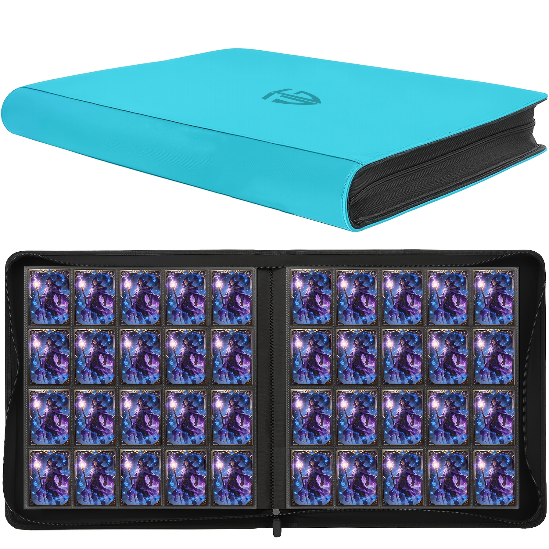 20 pocket card binder trading card binder larger capacity holds 1280 cards high quality material sturdy and smooth zipper exquisite thickened stitching   definition acid free non pvc material for extended storage suiable for sport