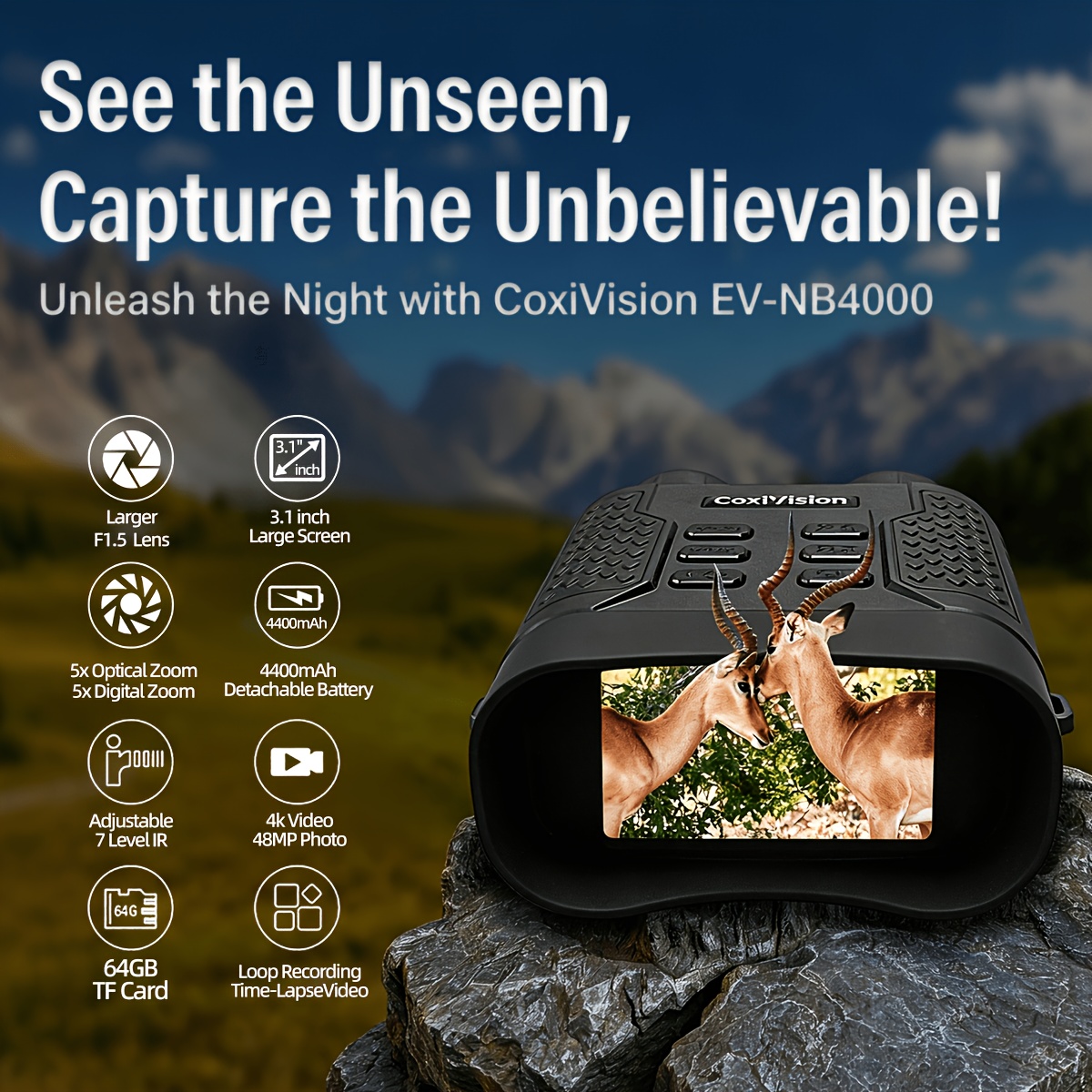 4K Night Vision Goggles for Adults, Upgraded 3.1