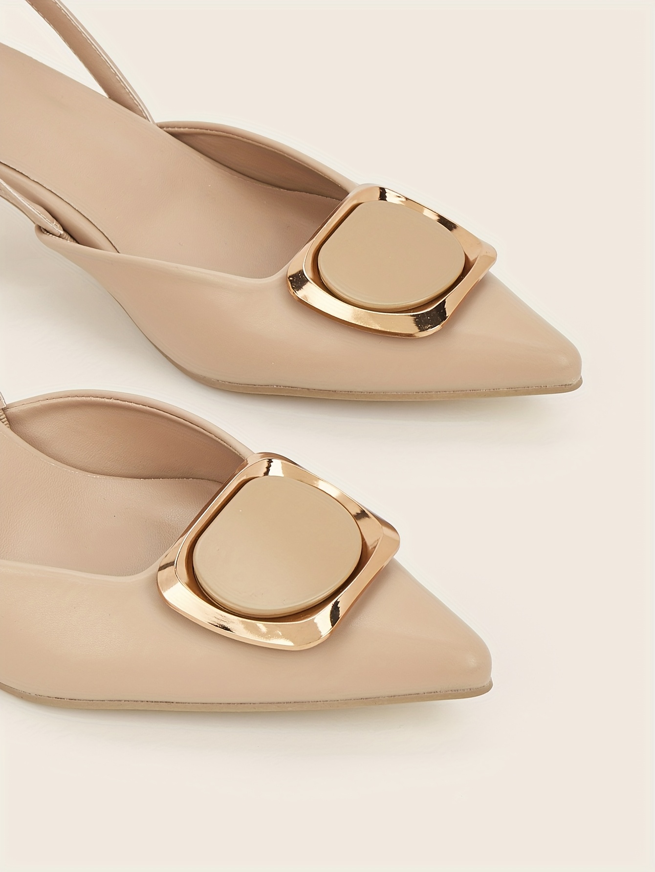 zapato de   elegante para mujer de   2024, punta redonda, tacón medio,   de   de metal, comodidad para    , calzado de noche elegante | punta redonda elegante | parte   sintética,   detalles 6