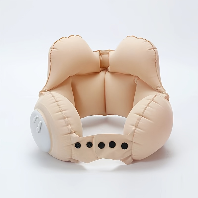 TEMU 1pc Press-type Inflatable Neck Pillow, Portable Travel Neck Pillow, Inflatable Neck Pillow For Travel, Neck Pillow For Napping, Airplane Pillow