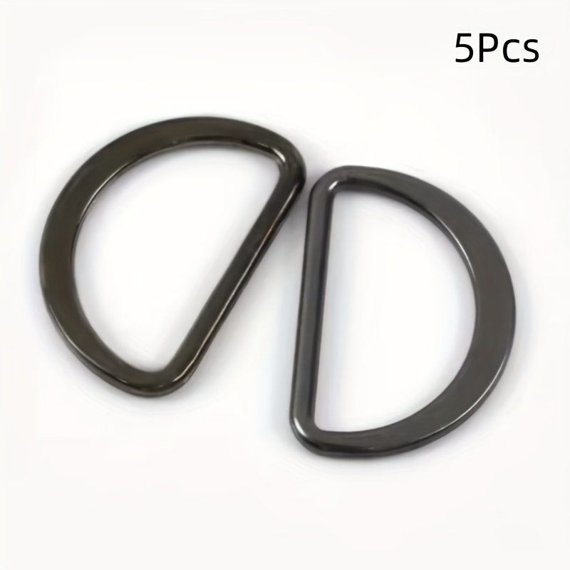 Image of 5pcs 30mm Metal D Ring Buckles Bag Strap Connection Diy Webbing Rings Hook Clasp Sew Accessories