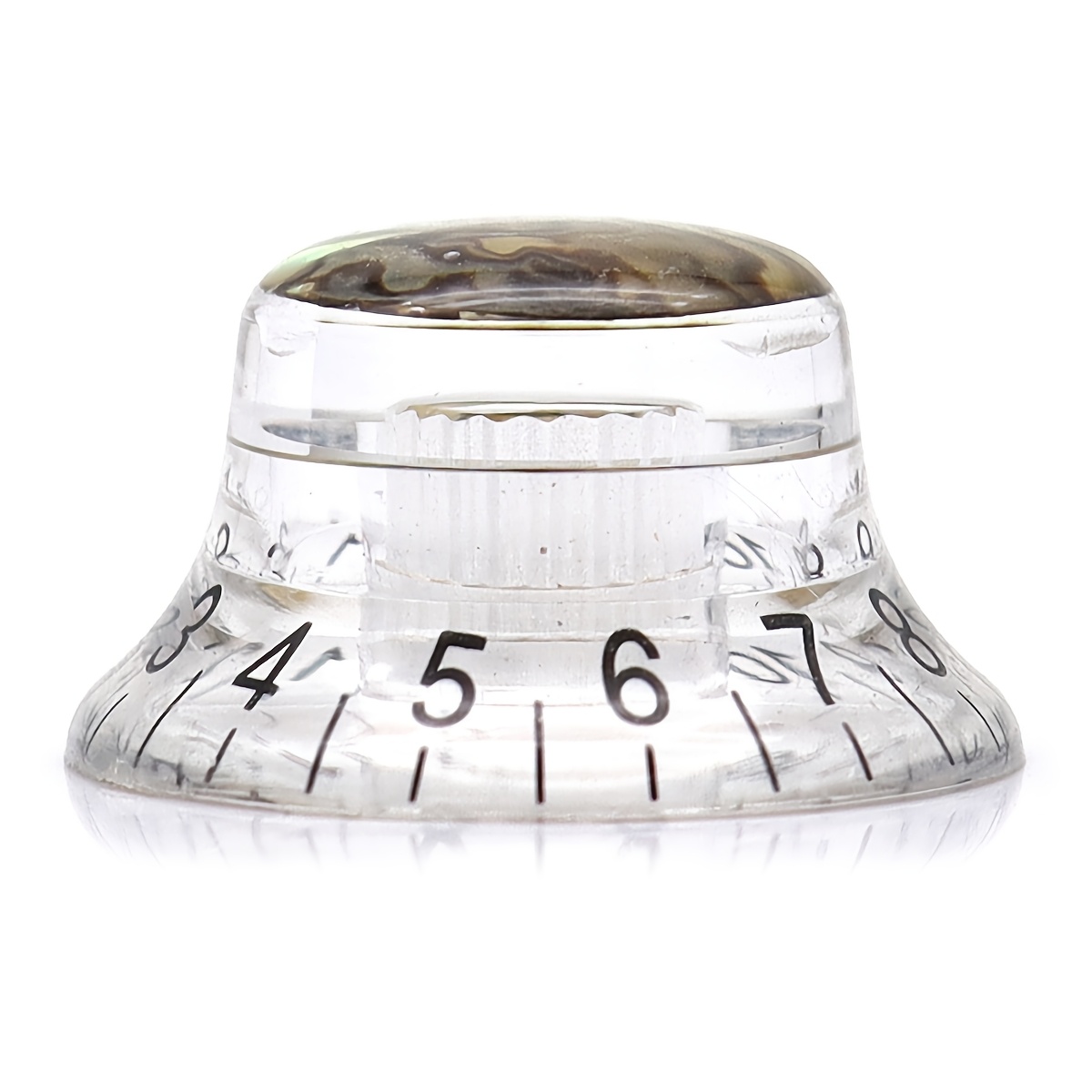 Transparent Black Volume Knob in The Shape of a Top Hat Shell