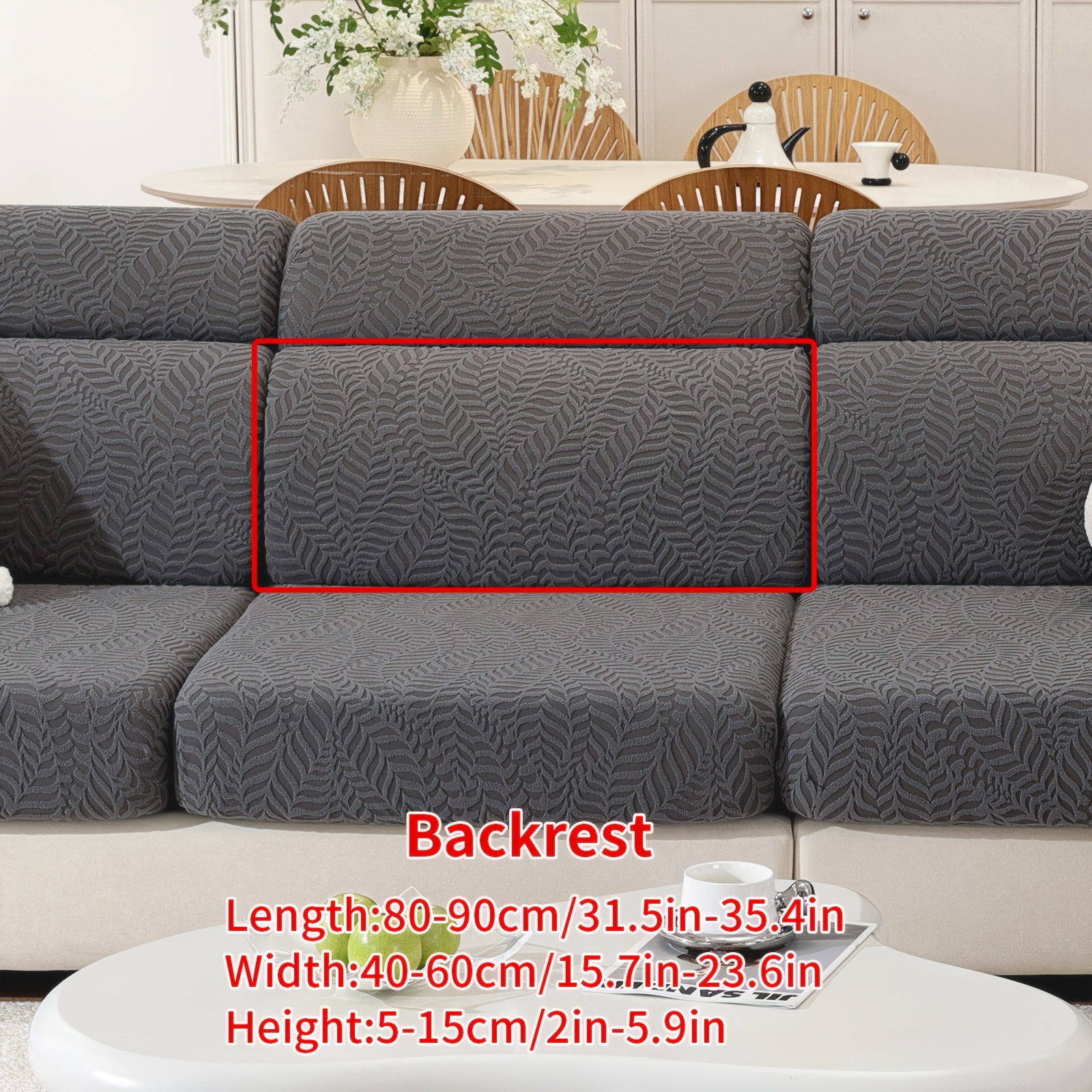 TEMU Stretch Sofa Cover 1/2/3 Seater - Pet Hair Resistant Couch Protector, Non-slip Elastic Bottom, Machine Washable, 5-min Install, Universal Fit