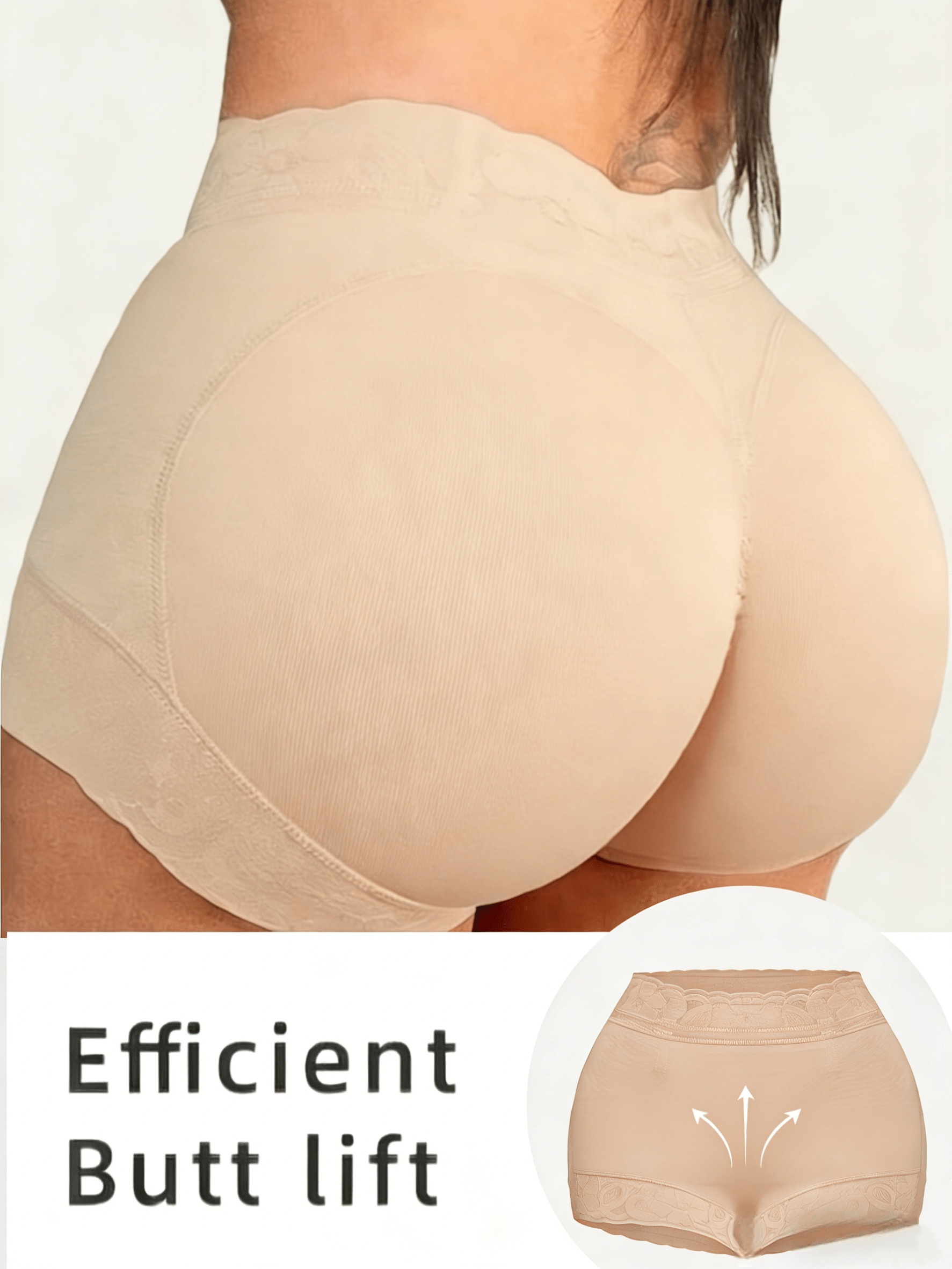 1pc high waisted shaping thong with seamless construction machine washable non rolling and non slip cuffs
