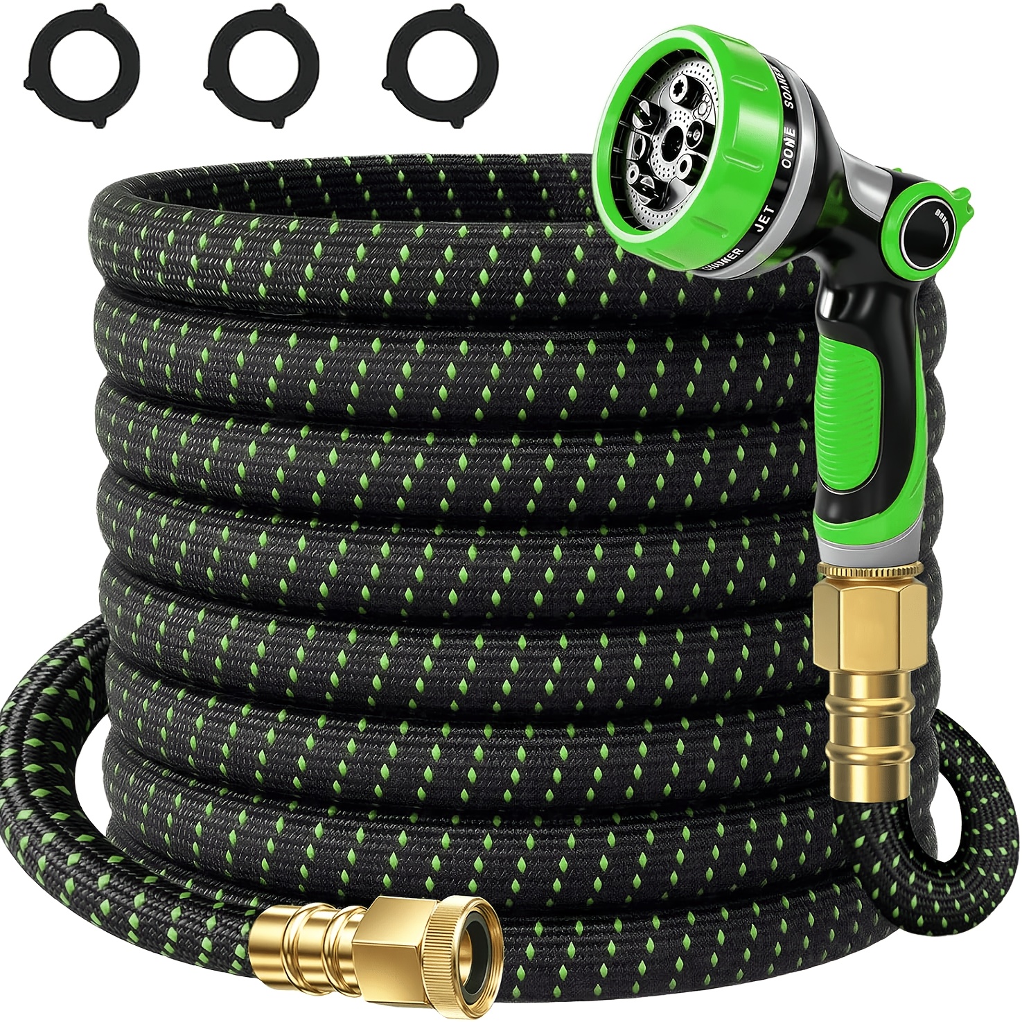 TEMU Non Expanding Garden Hose 10/15/25/50/75/100/150ft, 2026 New Upgrated Non-expandable Garden Water Hose - & Flexible -resistant, Kink-free Garden