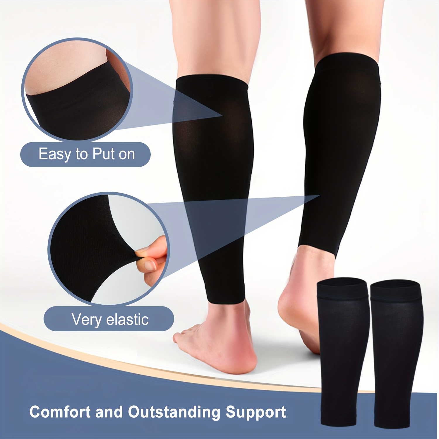 3 Pairs Men's Premium Compression Athletic Socks