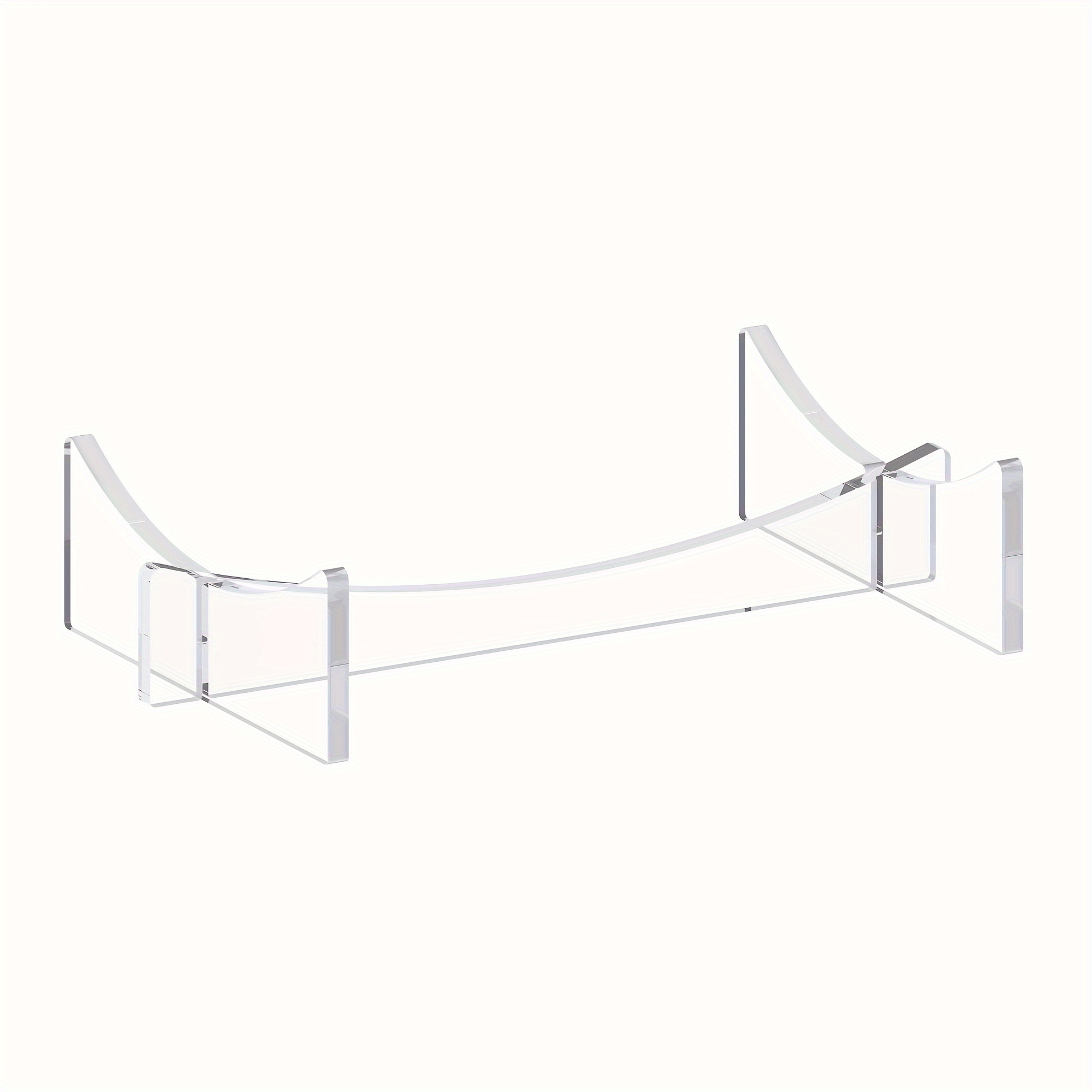 Image of Football Stand Holder, 2-pack Acrylic Display Stand For Ball, Clear Rack For Memorial Sports Gloves, 5.9x3.5x1.3 Inch