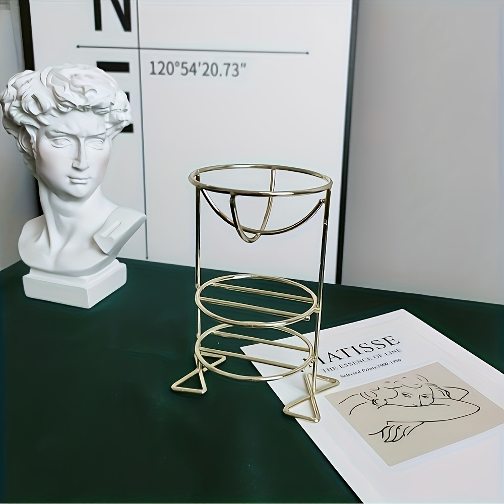 TEMU 1/2 Stück Make-up Schwammhalter aus Edelstahl, Drei-Lagen Beauty Produkt Aufbewahrungsregal, Polierte Oberfläche, Unabhängiger Beauty Ei,