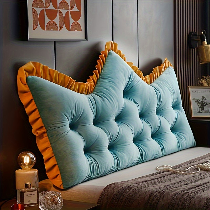 Image of Nordic Style Headboard Cushion, Large Backrest Pillow, Soft Upholstery