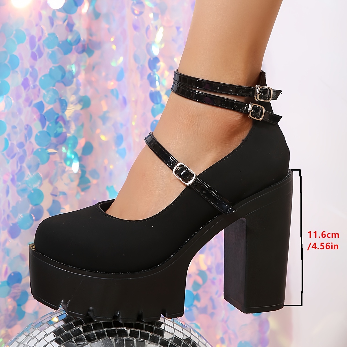 Chunky Heel Sandals Ruyang Women Platform Open Toe Ankle Strap