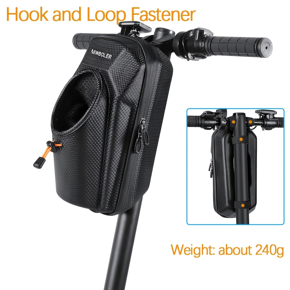 TEMU Newboler Large Capacity Electric Scooter Handlebag With Water Bottle Holder, Eva Hard Shell Material | Sturdy Structure, Pressure And Abrasion