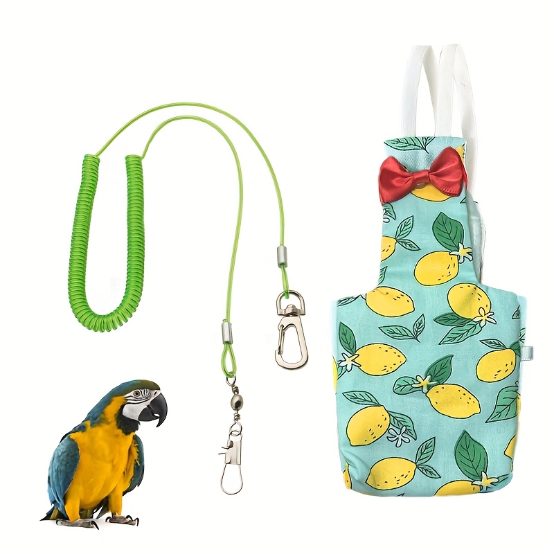 TEMU Bird Diaper Pants With Leash And Lead Rope, Pigeon Diapers And Leashes, Cockatiel Parrot Diapers, Bird Diapers, Pigeon Pants, Bird Clothing