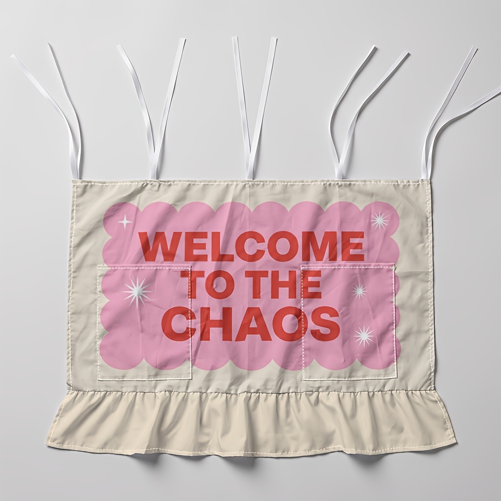 TEMU 1pc Retro Kitsch Oven Skirt Curtain With Pockets 