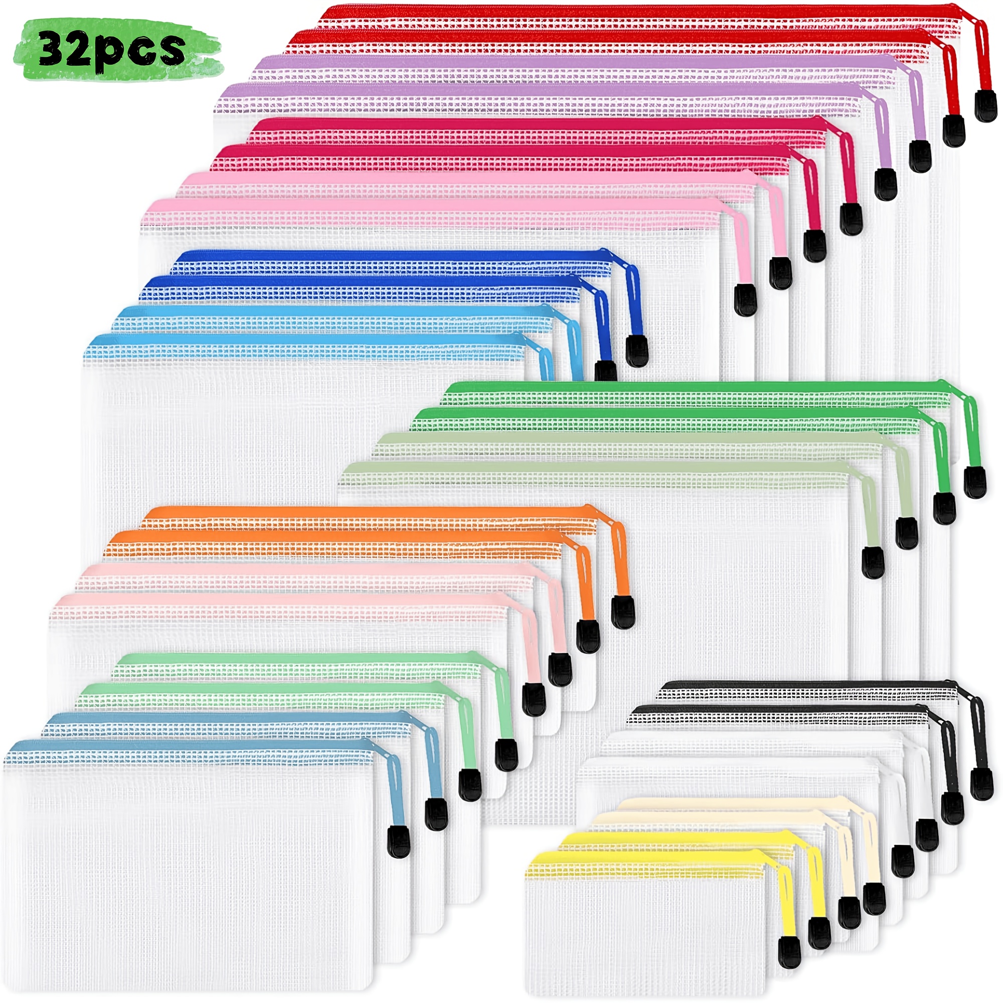 

32pcs Set - 8 , 16 , Pvc Travel Bags For , Office Supplies &