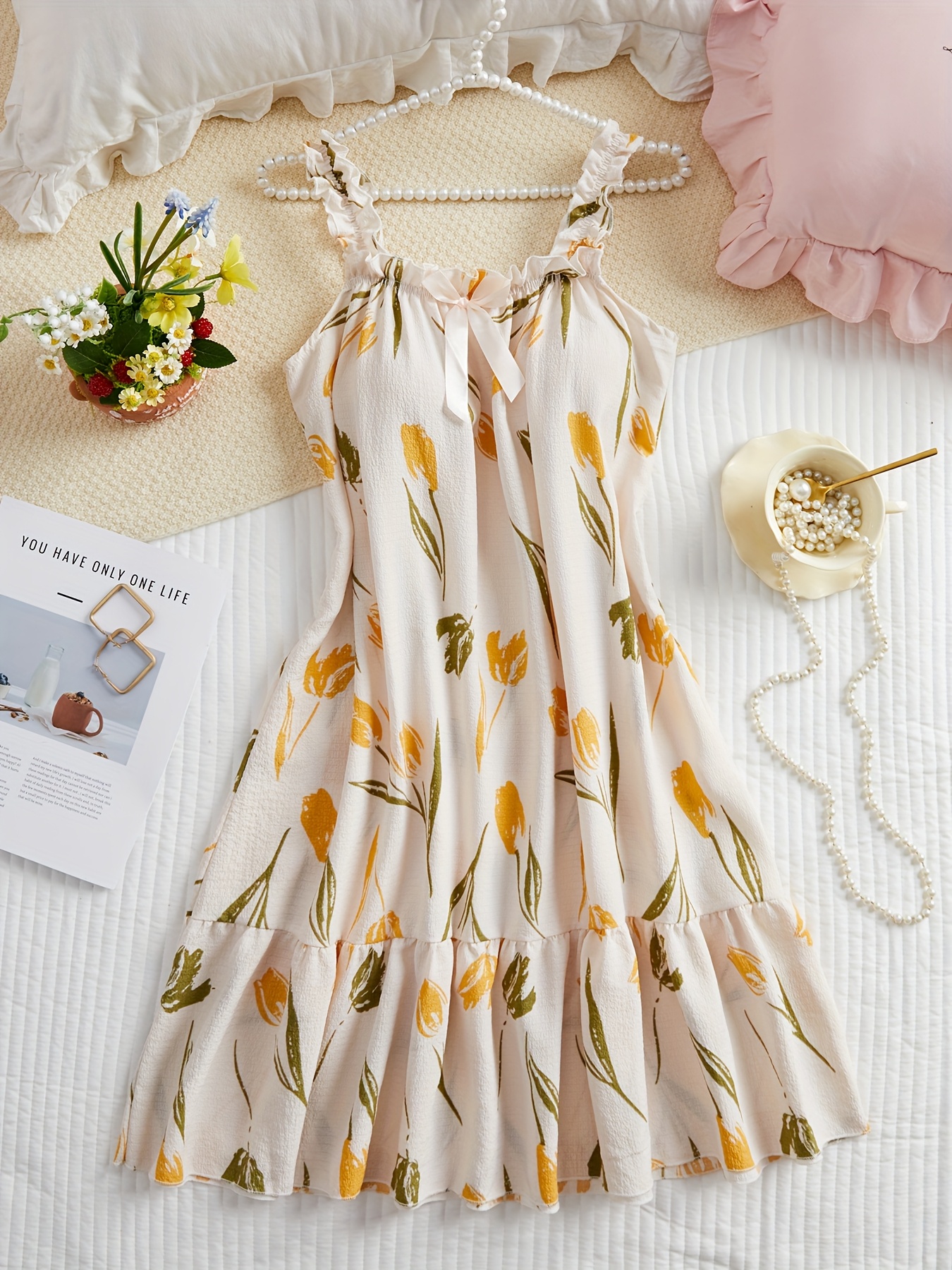 white christmas dresses Kristen Pink Floral Halter Mini Dress main image 0