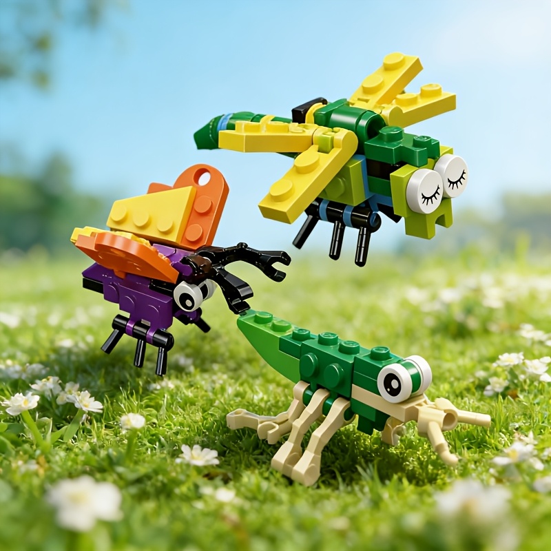 12pcs Insect Small Animals Building Blocks Assembly Puzzle Set