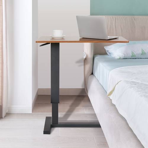 overbed bedside table with rolling wheels adjustable height bed end table sofa laptop side table for couch living room multiple uses