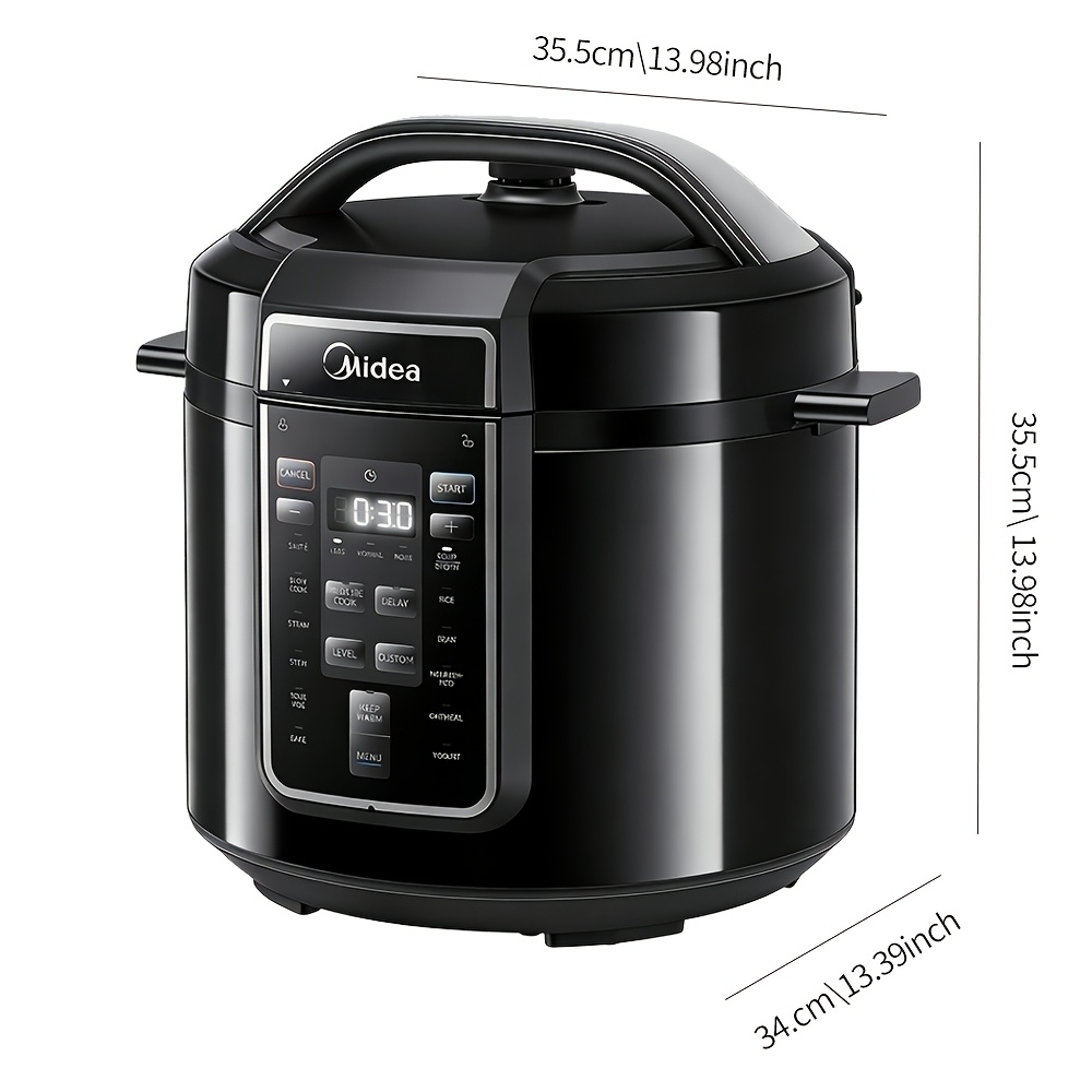 Image of [midea 9-in--purpose King] 7.6l Large Capacity Smart Pressure Cooker | 24-hour Timer | 14 Programs | Stainless Steel Inner Pot | Dishwasher Safe | 1 Pot For All Food