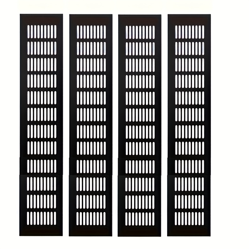 TEMU 4pcs Aluminum Alloy Ventilation Hole Decorative Cover Cabinet Cooling Grille Door Ventilation Plate Exhaust Meter Gas Outlet Cabinet Door