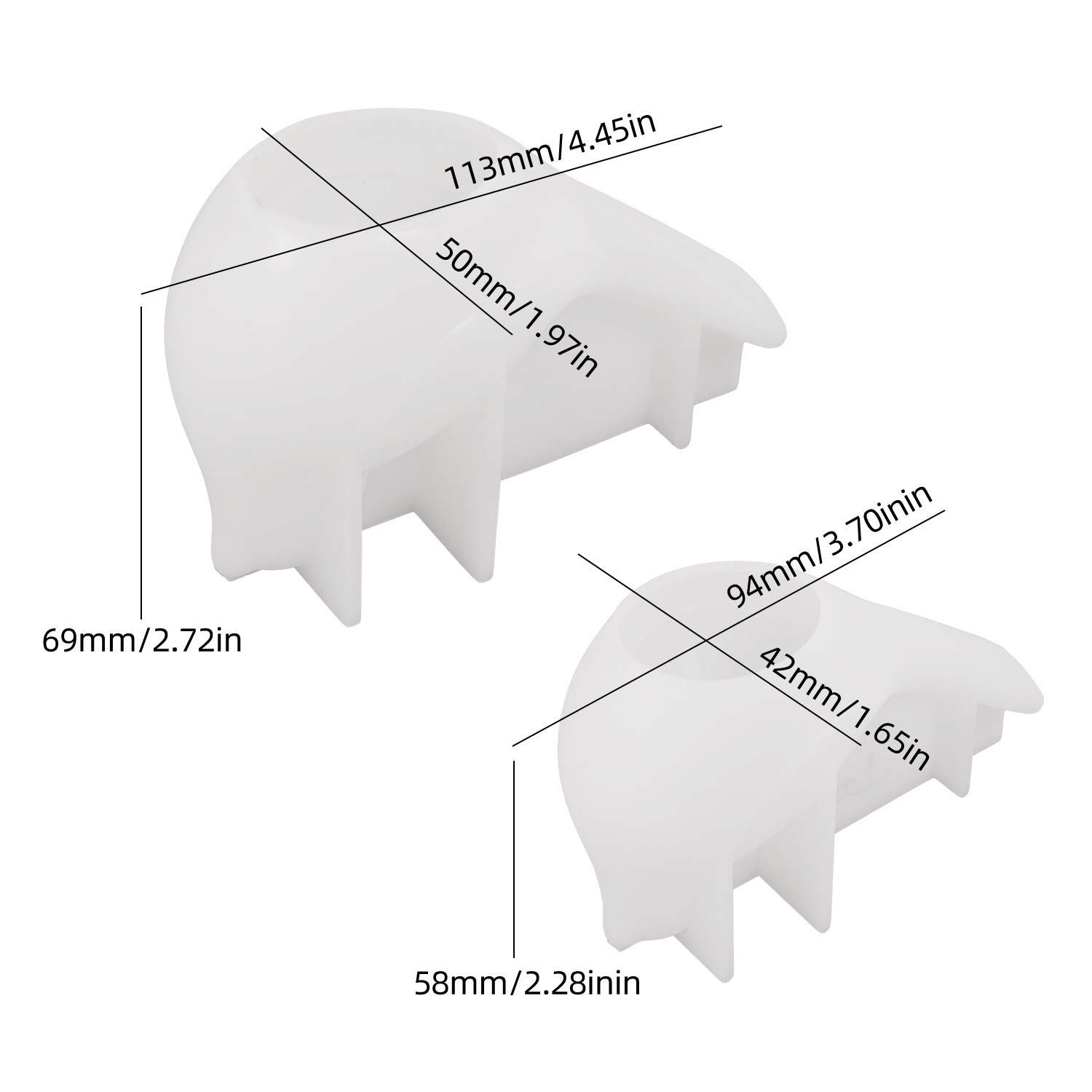 E-shop 2er-Set Vogel-Silikonform – DIY Gips-Zement-Vogel-Tischdekoration, Harzform für