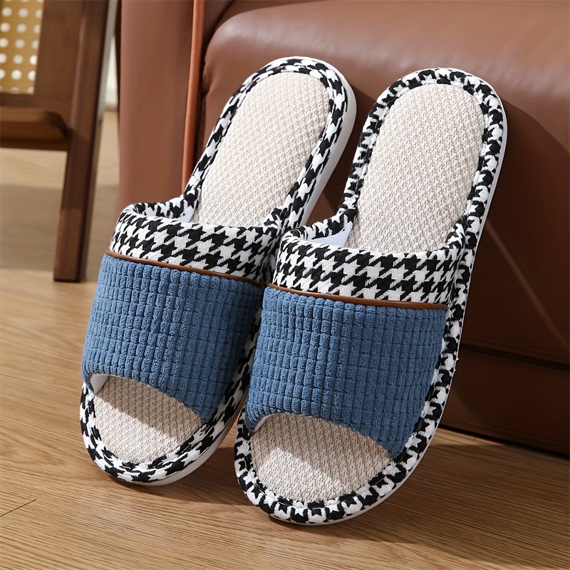 Zapatillas de Casa a Cuadros, Estilo Unisex Housenoya, Diseño para  Pantuflas para y Otoño
