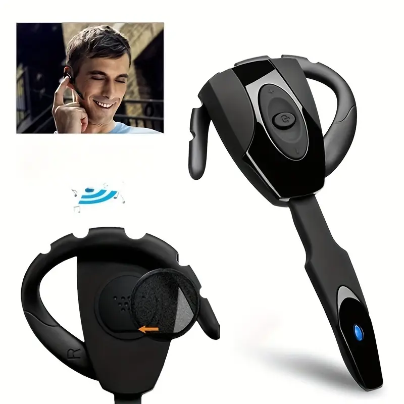 ultra long wireless earhook headphones lightweight rechargeable non in ear design for sports driving details 2