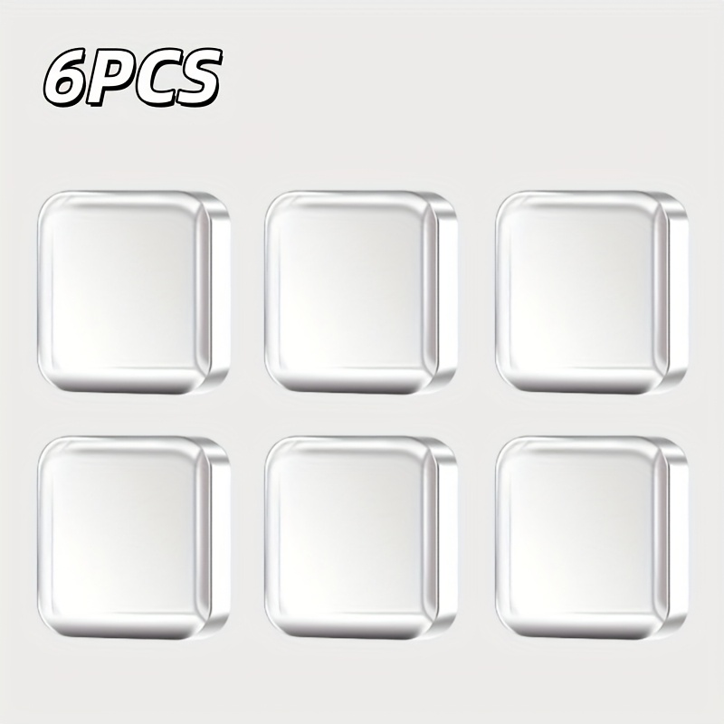 TEMU 3/6/12pcs Clear Pads - Heavy Duty Self-adhesive Wall Protectors, No Drill Installation, Shock Absorbing Bumpers To Prevent Wall Damage & Reduce