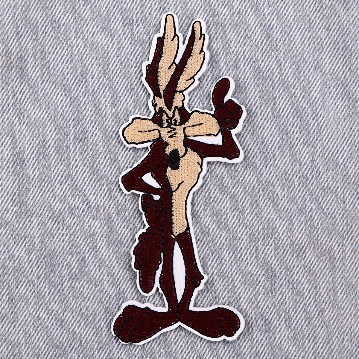 Wb Cartoon Rabbit Iron-on Embroidered Fabric Patch - Cute Diy Applique For Clothing, Jackets, Hats, Bags - Halloween & Christmas Decorations, Festive Decoration, Design, Durable Decoration