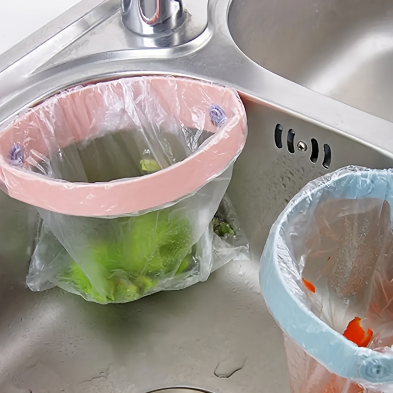 silicone garbage bag holder for kitchen sink non   trash bag clip   wall sink compatible with non food contact organizer for kitchen details 6