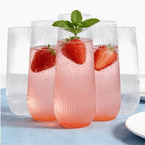 item picture set of 24 light luxury wavy flutes high end ideal for restaurants commercial use events and parties resistant