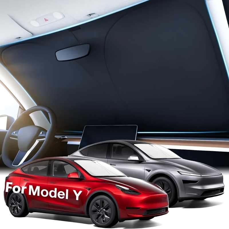 TEMU 2026 For Model 3 Highland Windshield Sunshade Sun Blockage Foldable Heat Insulation Sunshade Storage Bag