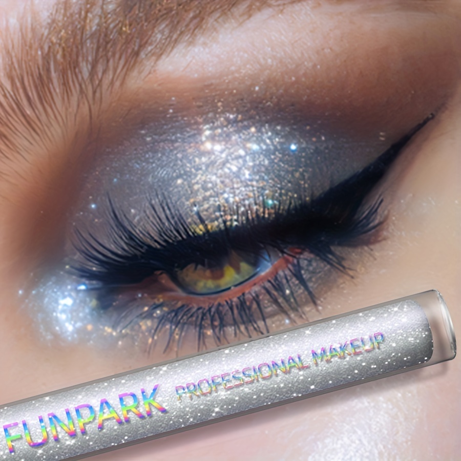 

Glitter Liquid Eyeshadow, Silver Monochrome Tone, Waterproof Makeup Effect, Shimmer Pigment Eye Shadow Pallete Set