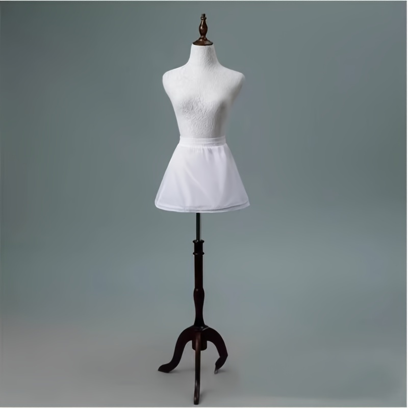 

Adjustable Dress Form Mannequin - Princess Tutu Petticoat Crinoline - Party Style Short Skirt Support - Daily Use Wedding Dress Underskirt Lining - White