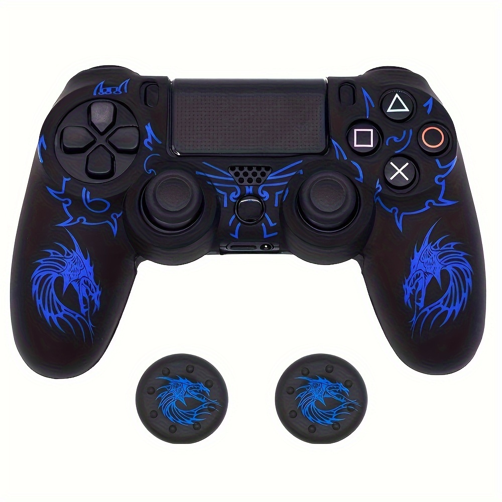 Silicone Case For PS4 Controller Cover For dualshock 4 Gamepad joystick  Skin For PS4 Accesorios 2 thumbsticks Grips Caps