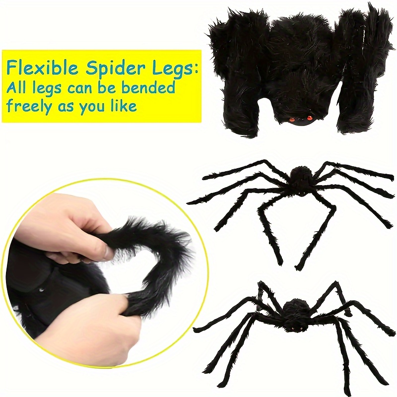 200 Stück Plastik-Spinnen – Gruselige Halloween-Deko, Je 2x1,4 Cm