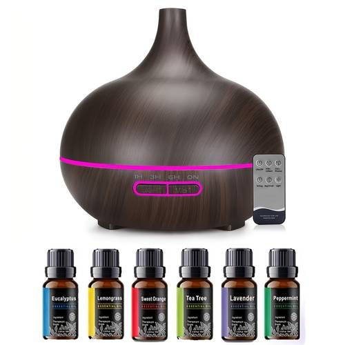 compact wooden humidifier for desk 300ml usb travel friendly diffuser with 2 oils ideal for sma