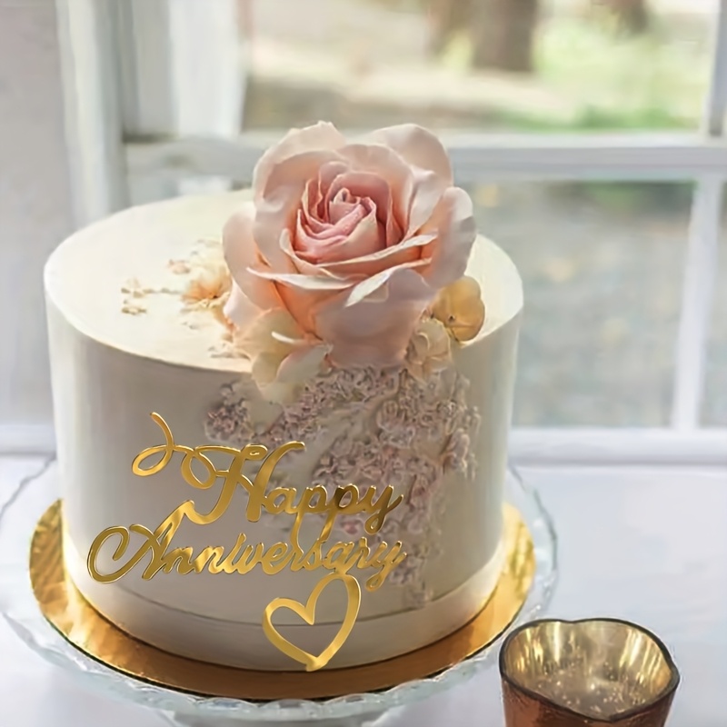 Happy Birthday Sweet 16 Acrylic Cake Topper - Floral Gold Design, Reusable Party Decoration (15.5cm H)