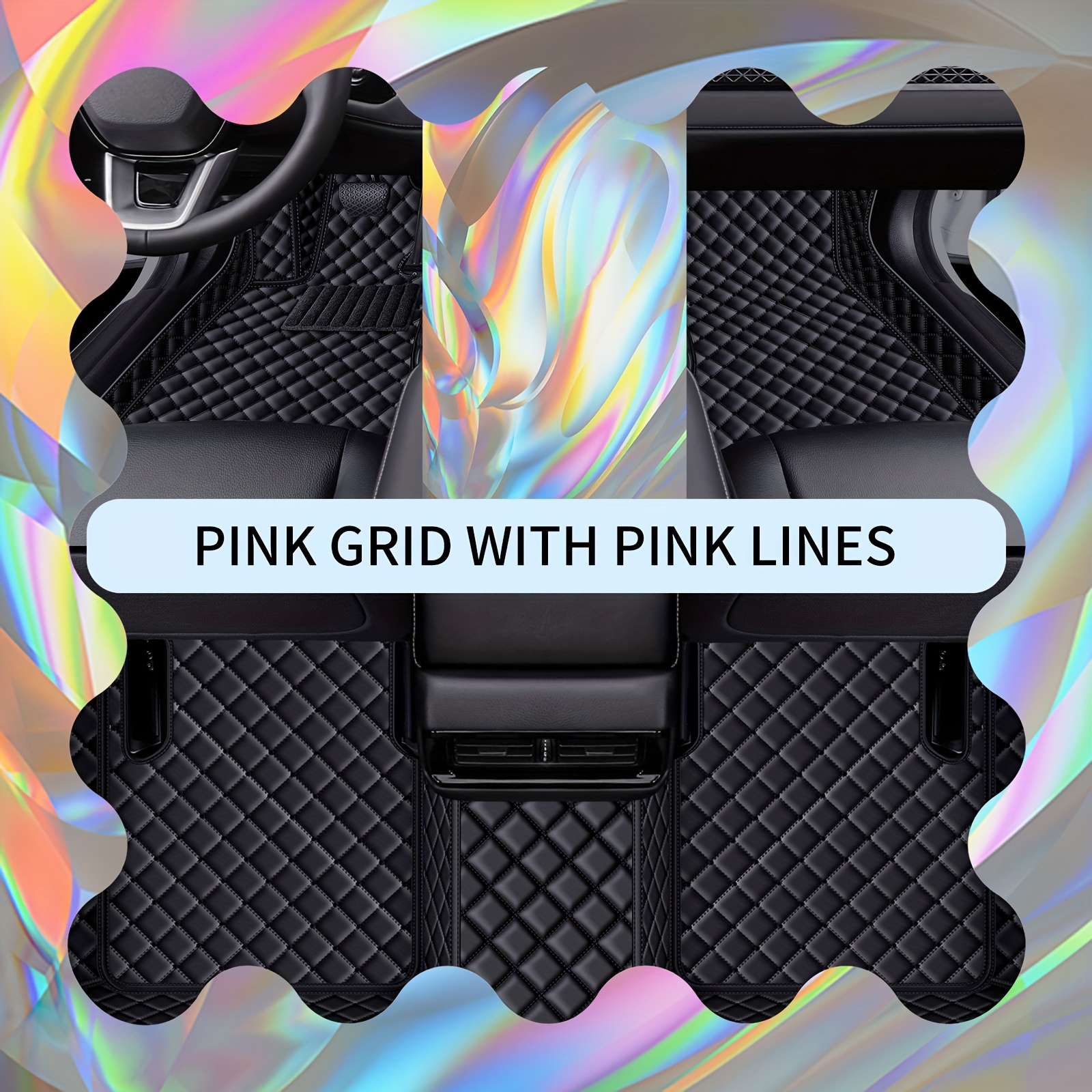 TEMU Jeu de tapis de sol en cuir PU pour Mercedes-Benz GLB Class 2020-2023 5 places - Tapis de voiture durables, imperméables et à couverture
