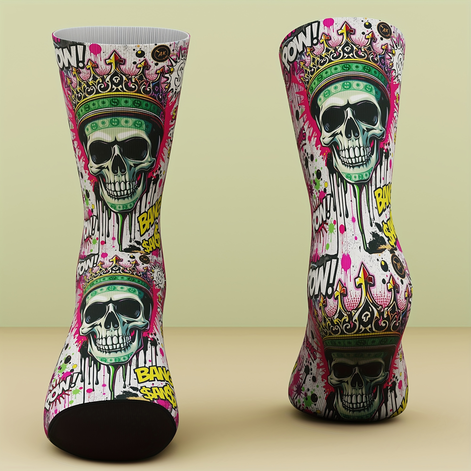 E-shop 1 Paar Unisex-Socken mit kreativem -Muster, frisch , ein neuartiges Sockengeschenk, aus Bambusfaser, bequem, für alle Jahreszeiten geeignet,