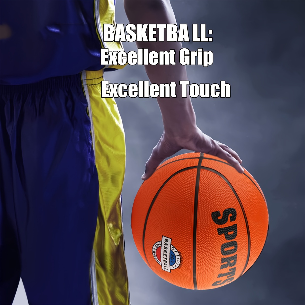 

1pc Outdoor Basketball, High Performance Thickened Rubber Basketball - Size 3/ Size 5/ Size 7