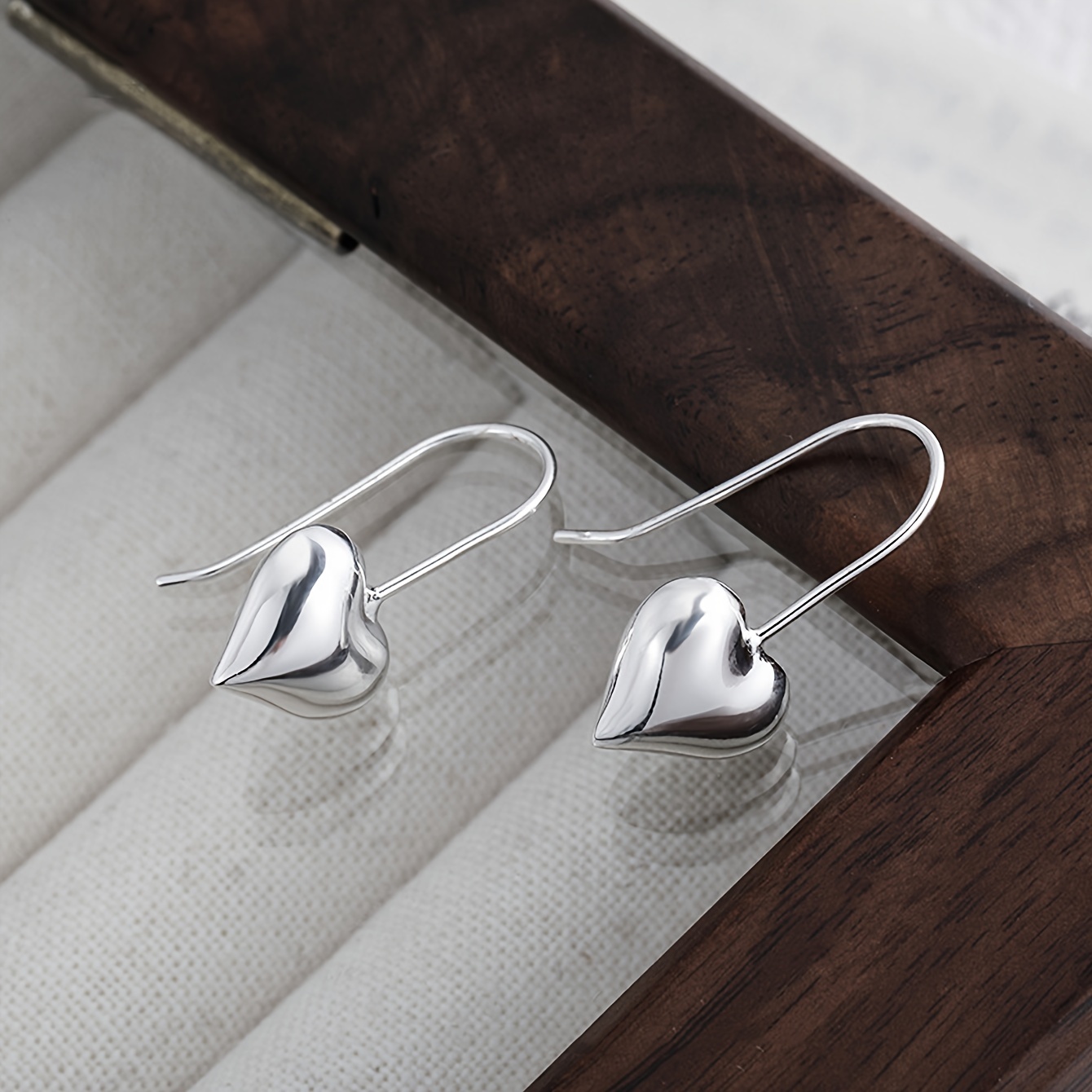 

Chic Minimalist Heart-shaped Copper Earrings For Women - Everyday & Party Wear